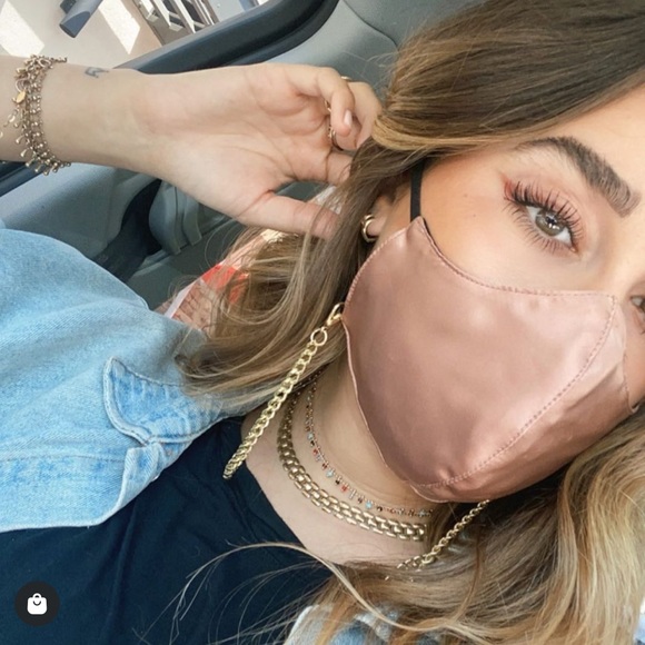 Taupe Silk Mask from Eastnwest Label - Picture 1 of 5